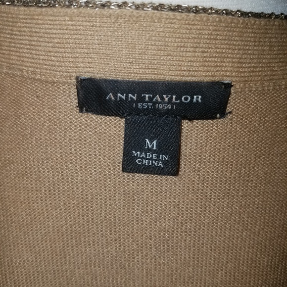 Ann Taylor camel cardigan sweater - Picture 3 of 4